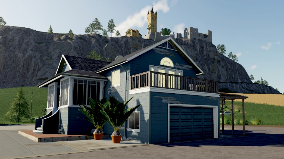 LS19 Mod: blaues Farmhaus