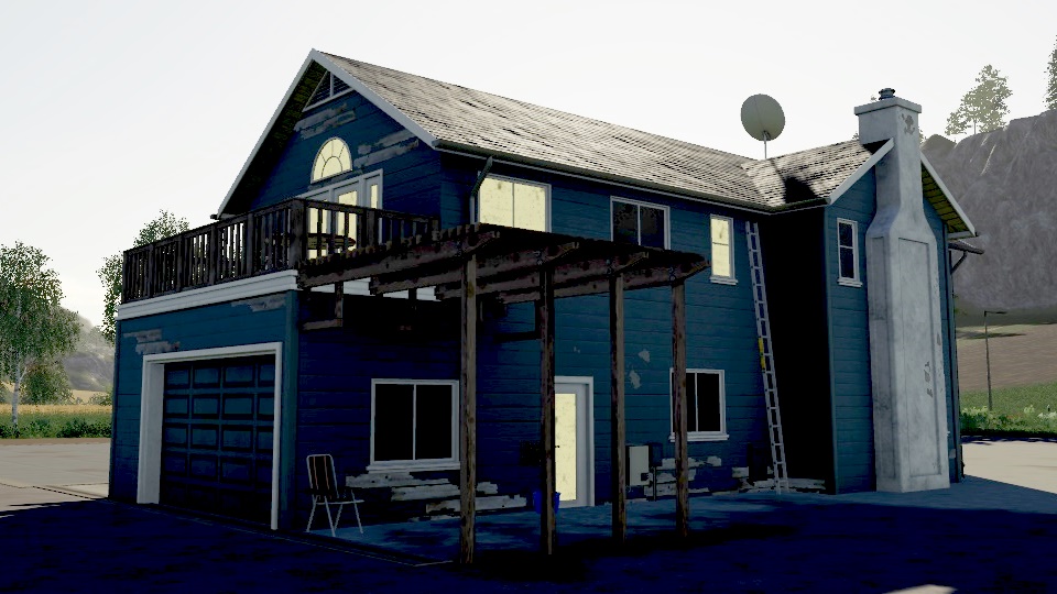 LS19 Mod: blaues Farmhaus